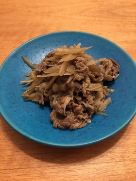 めんつゆで♪牛肉とごぼうの簡単しぐれ煮