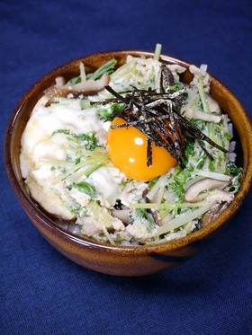 レンジで簡単！水菜丼(旨～い)ダイエット