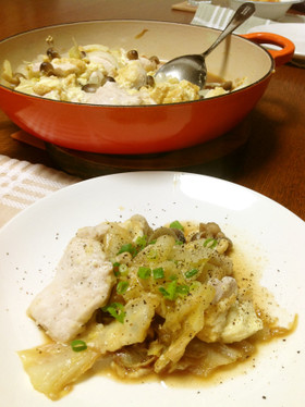 味噌漬チーズと鶏胸肉の蒸し焼き