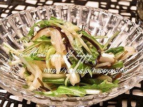 白菜と水菜のゆず胡椒＆塩昆布☆サラダ