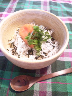 簡単♪明太子としらすの丼