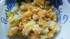 しらすと白菜漬物の卵炒飯