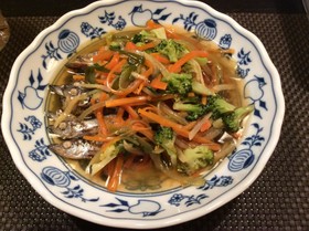 シシャモの香味野菜添え