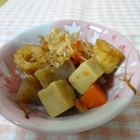 お手軽～♪こんにゃくと高野豆腐の煮物