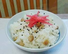 節分福豆・煎り豆を使って豆ごはん