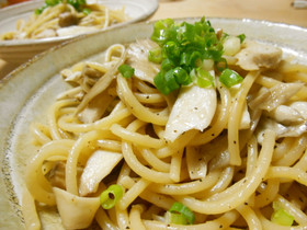 ワンポットパスタ☆きのこのバター醤油スパ