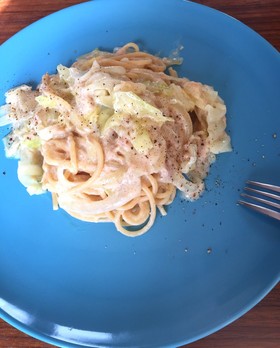 簡単ランチ☆ツナキャベツのクリームパスタ