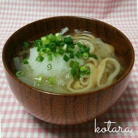 お麩とW大根の味噌汁