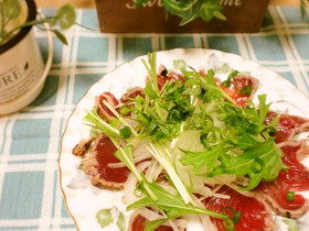 ぱぱっと！鰹のタタキと野菜のサラダ