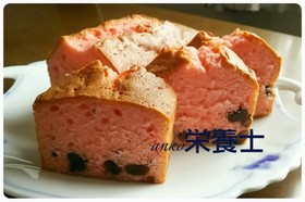 ★桜と甘納豆★のパウンドケーキ