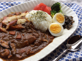 甘エビとホッキ貝の自家製シーフードカレー