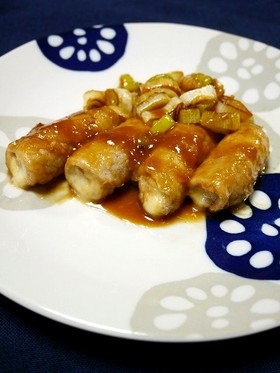 簡単！豚肉梅チーズロールの照り煮