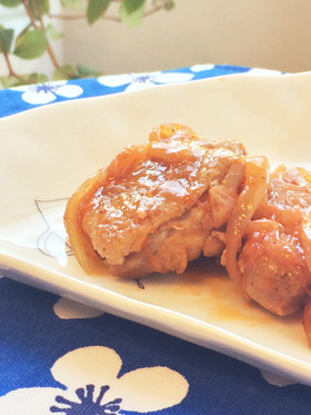 お弁当に◎鶏肉と玉ねぎのケチャップ煮