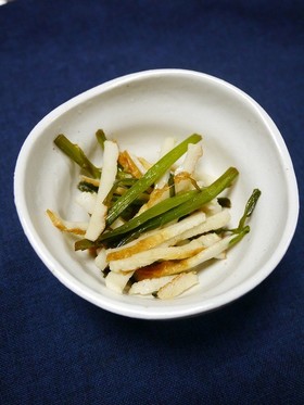 レンジで簡単！ニラ(茎)の甘酢生姜煮