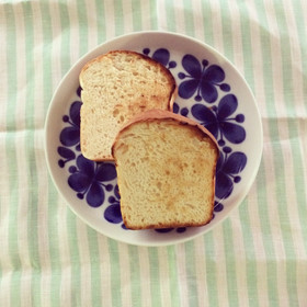 パウンド型で作る＊捏ねないミルク食パン＊