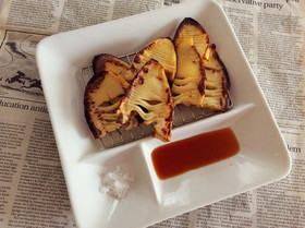 魚焼きグリルで焼き筍