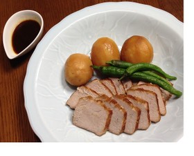 圧力鍋で☆豚もも肉と新じゃがの黒酢煮