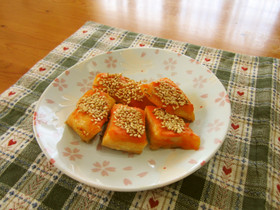 お弁当に♪カジキマグロ味噌漬けのゴマ焼き