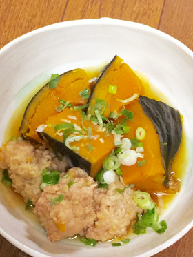 鶏団子とカボチャの煮物