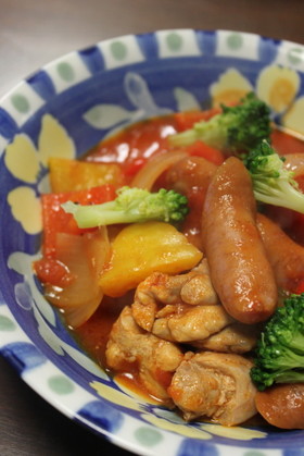 ストウブde鶏肉のトマト煮♪