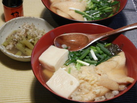 ボルシー！ふわふわ高野豆腐のきつねうどん