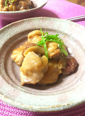 鶏肉の生姜風味はちみつ梅味噌煮 