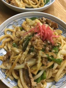 破竹とピーマン入り・焼うどん