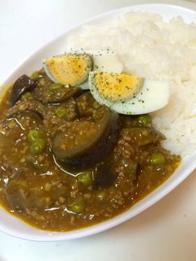 簡単美味しい♡茄子のキーマカレー♡