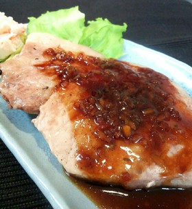 トンテキ☆ニンニク醤油ソース