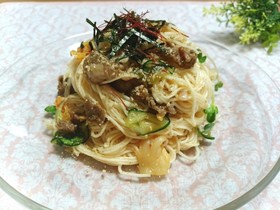 牛肉とキムチのスタミナまぜ素麺