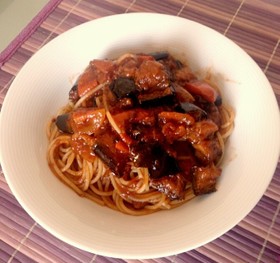 揚げナスのトマトソースパスタ～ノルマ