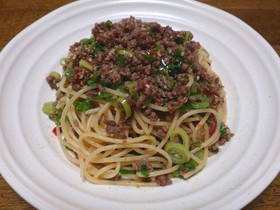 ピリ辛ひき肉パスタ