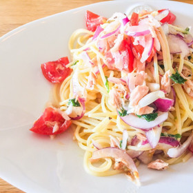 混ぜるだけでお店の味★トマトの冷製パスタ