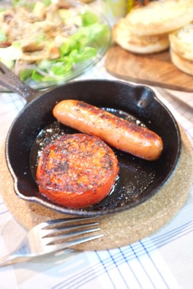 スキレットで！焼きトマト♪