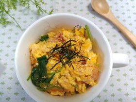 マグ丼(マグカップ丼ぶり)～明太子卵丼～