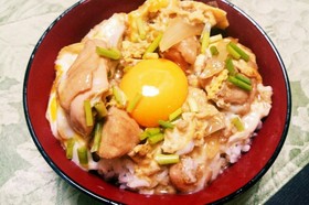 簡単ボリューム親子丼。