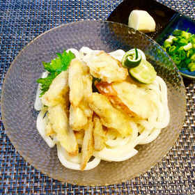 ごぼ天冷やしうどん～♪(素麺でも～)