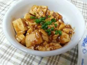 レンチンお一人様ランチ★簡単な麻婆豆腐丼