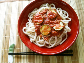 【簡単】ツナトマ冷やしぶっかけうどん