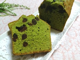 抹茶と小豆のパウンドケーキ