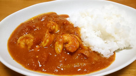 本格派！えびとトマトのカレー♪