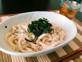 洗い物は食器だけ❢冷凍うどんで鱈子うどん