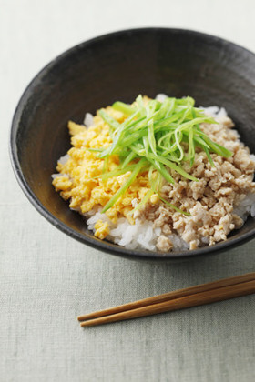 三色そぼろ丼