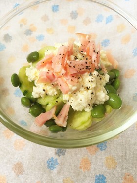 カッテージチーズっぽい豆腐サラダ