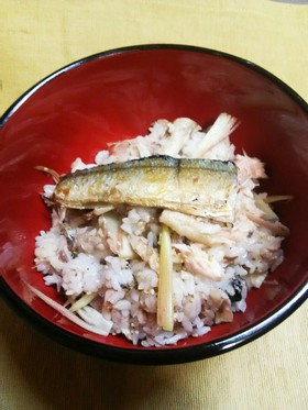 簡単！秋刀魚とミョウガDE混ぜご飯♪