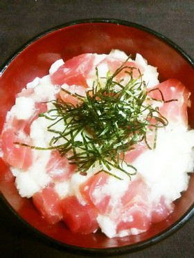 簡単！まぐろブツと長芋DE棒棒芋丼♪