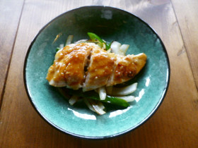 鶏肉の甘みそ照り焼き♪