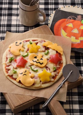 バター好き♪ハロウィン簡単フライパンピザ