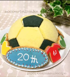 ☆♪サッカーボール型ドームケーキ♪☆