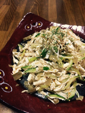 居酒屋風♪鶏ささみとザーサイのねぎナムル